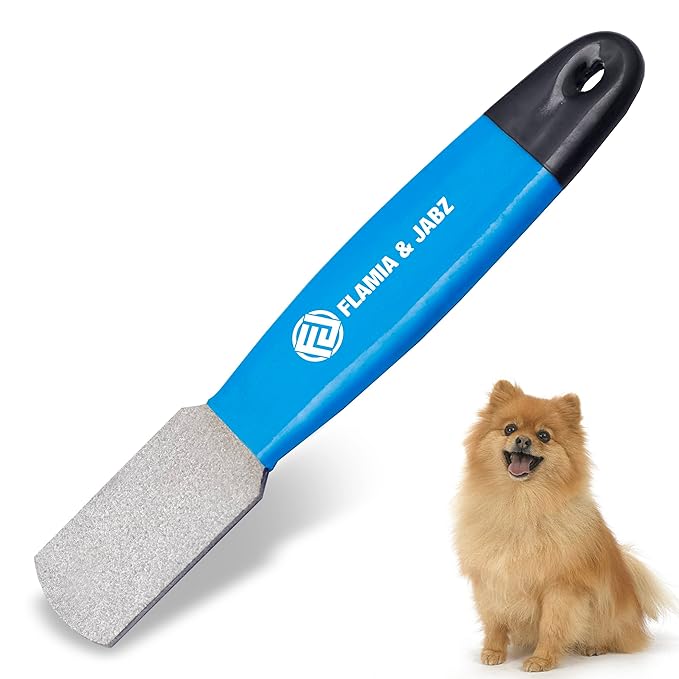 Stripping Metal Stone Diamond Edged for Dogs, Cats & Pets with Plastic Grip (Fine)
