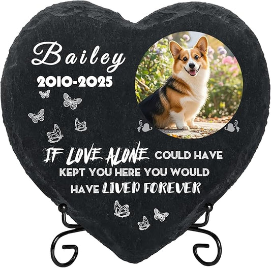 Personalized Dog Memorial Gifts for Loss of Dog, Custom Photo Pet Momorial Stone for Dogs, Cat Memorial Sympathy Gift, Dog Passing Away Gifts, Sympathy Gift for Pet Lovers (Style 4)