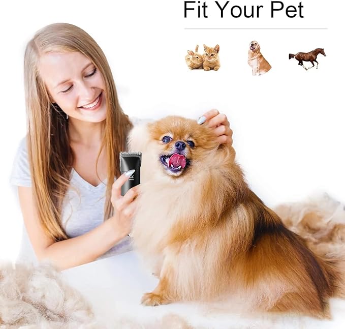 Audoc 2PCS 7FW Wide Blades for Dog Grooming Blades Compatible with Andis,Oster A5,Wahl km10 Dog Clippers,Size-#7FW, 1/8-Inch Cut Length (3.2mm)(2pcs #7FW)