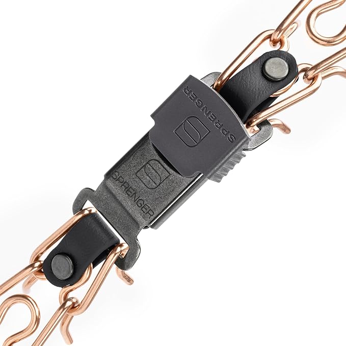 Herm Sprenger Curogan Dog Collar with Short Links and Quick Release ClicLock Buckle and Biothane Insert Made in Germany 20in x 3.0mm (Neck Size up to 16-17in) (Black)