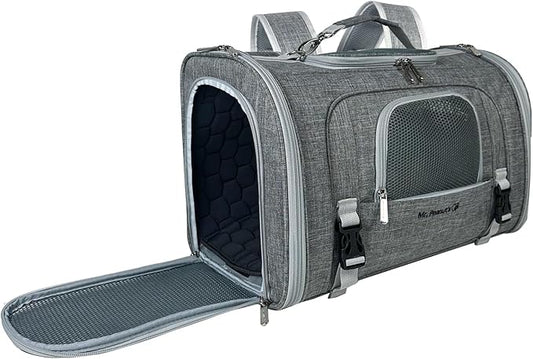 Mr. Peanut's Monterey Series Convertible Backpack Airline Approved Pet Carrier for Small Pets, Please Check Sizing