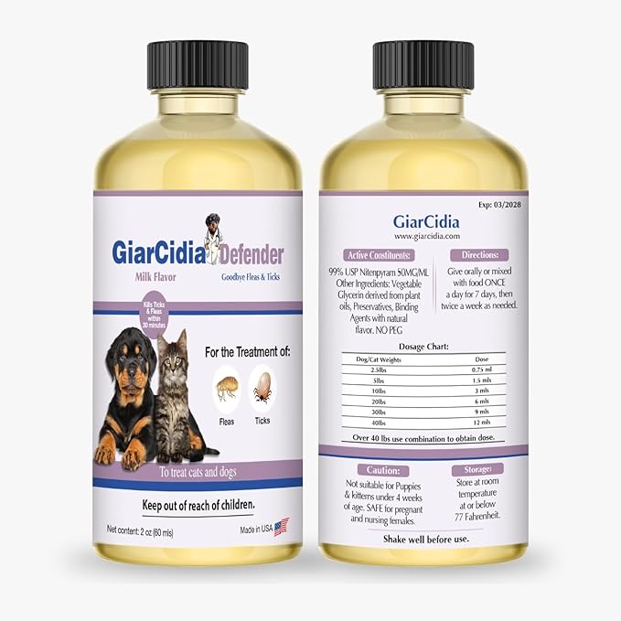 Say Good Bye to Flea and Ticks in Dogs & Cats Defender - Include 3ml Dropper with Cap