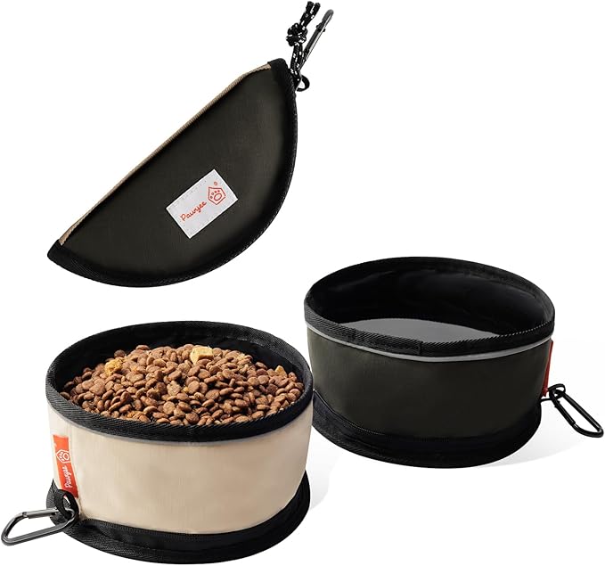 Pawyee Dog Food Bag Pet Collapsible Dog Bowls Portable and Light for Food and Water Camping Travel