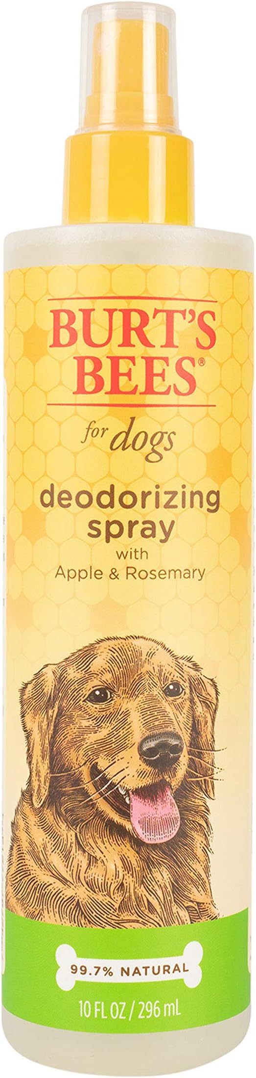 Burt's Bees for Pets Deodorizing Spray for Dogs with Apple and Rosemary, 99.7% Natural Origin Formulas, Waterless Dog Shampoo - Gentle Dry Shampoo for Dogs, Best Dog Shampoo, 10 oz