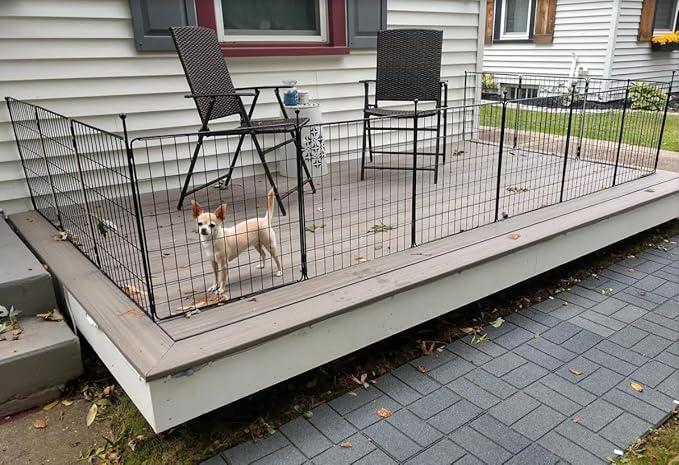 FXW MiniPaws Unleashed Dog Playpen, Expandable & Portable Design for Yard, RV Camping and Indoor Use, for Puppies and Small Dogs, 24-inch 12 Panels