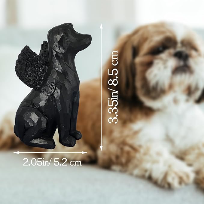 Angel Dog Statue, Memorial Gift for Dog Loss - Angel Wings