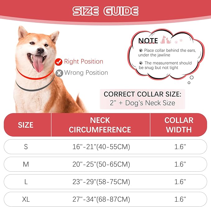 Adjustable No Pull Dog Collar - Heavy Duty Martingale Slip Collar with Reflective Widened Nylon & Metal Buckle for Training Walking Hunting (Small/Medium/Large Dogs),Red,L