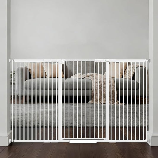 40.55" Tall, 61.61-69.48 Inch Wide, 1.37" Ultra Narrow Spacing Dog Pet Baby Gate Indoor for Doorway Hallway, Pressure Mounted 62 63 64 65 66 67 68 69 Inches Wide