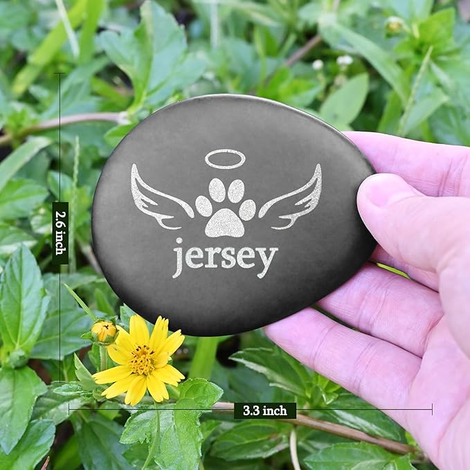 Personalized Pet Memorial Stone - Pet Memorial Gifts - Pet Loss Gifts - Dog Memorial Gifts for Loss of Dog - Loss of Pet Sympathy Gift - Pet Remembrance Gift - in Memory of Dog Cat