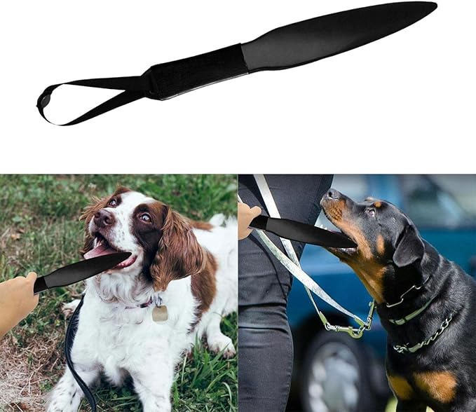 Professional Dog No Bite Sticks Safely Separates Food Aggressions Protect Crowbar Break Stick Chew Toys for Medium Large Strong Dogs, Pitbull, Black