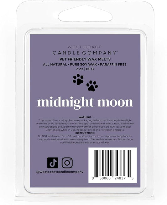 Pet Safe Wax Melts for Dogs | Non Toxic Soy Wax Melts | Natural, Paraffin-Free, Clean Burning | Odor Eliminating Wax Cubes | Midnight Moon