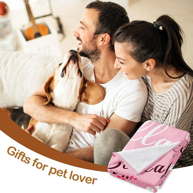 Bemaystar Custom Dog Blanket - Ships Next Day Dog Blankets for Small Dogs Personalized Blanket with Name Personalized Gift for Dogs Cat Kids Friends Couples Name