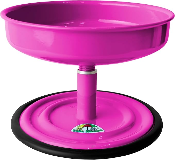Adjustable Dog Feeder, 18.6 oz – Aluminum Feeding Bowl with Height Adjustment, Promotes Comfortable Feeding Position, Electrostatic Coated Finish, Vida Mansa, (Pink)