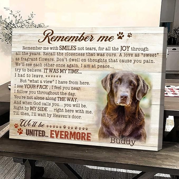 Benicee Shop Labrador Retriever Gifts, Labrador Dog Photo Collage Canvas, Gift for Labrador Lovers, Labrador Dog Memorial Canvas, Labrador Wall Art