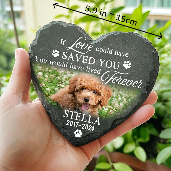 Personalized Dog Memorial Gifts for Loss of Dogs Sympathy Gift, Dog Memorial Stone, Pet Loss Gifts, Pet Memorial Stones for Dogs Cemetery Decorations for Grave, Cat Sympathy Gift, Stone 6