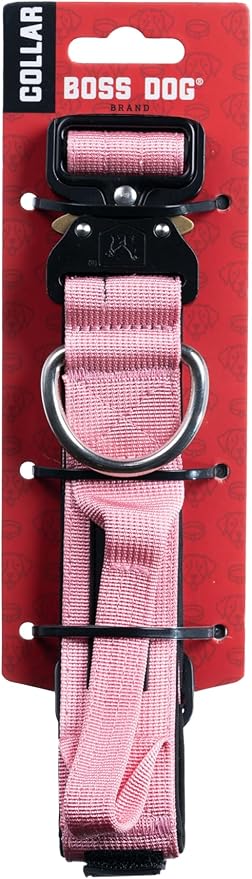 Boss Dog Tactical Collar, Pink, Medium