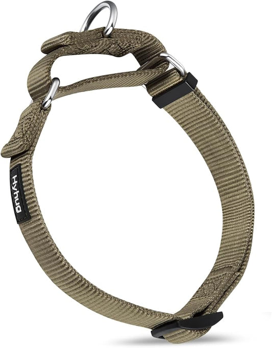 Hyhug Martingale Collar for Dogs Large Green |Escape - Proof Heavy Duty Nylon Durable No Pull, Ideal for Training & Daily Walks