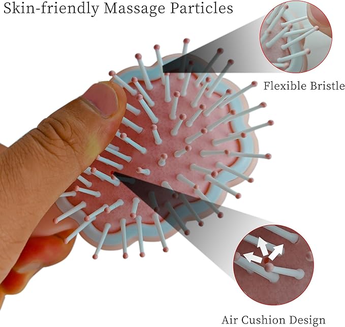 Gentle Cloud Air Cushion Brush Small Dogs Grooming with Gift Box, Fit for Yorkie, Shih Tzu, Pomeranian, Maltipoo, Maltese, Toy poodle, Puppy Essentials (Pink)