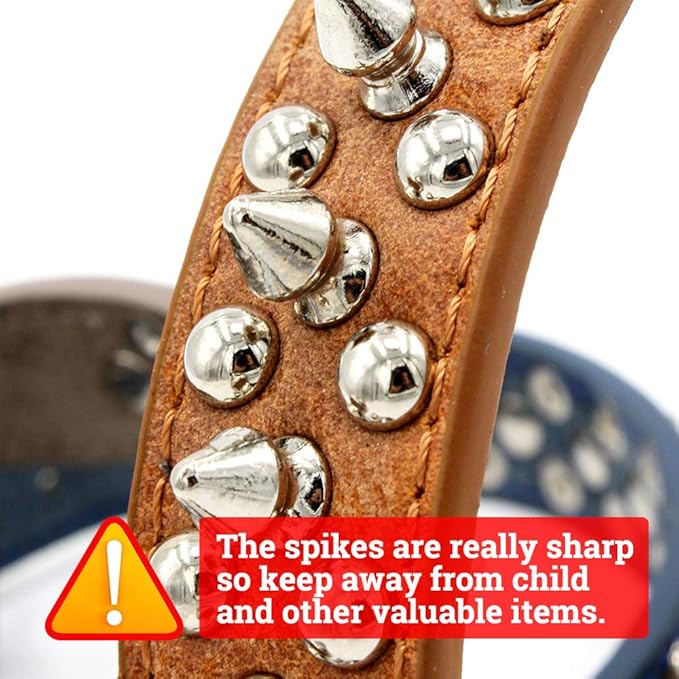 Studded Dog Collar, PU Leather Silver Dome Stud Anti-Bite Collar for Dogs, Adjustable Heavy Duty Punk Style Collar for Small Medium Large Dogs, Pitbull Mastiff Rottweiler Doberman, 5 Colors 4 Sizes