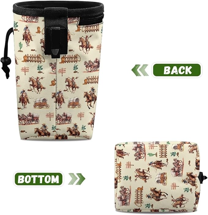 Horse Cactus Puppy Training Pouch Portable Dog Food Dispenser Dog Trainer Essentials Supplies Reward Pouch Holder for Dogs & Puppies with Multiple Ways to Wear