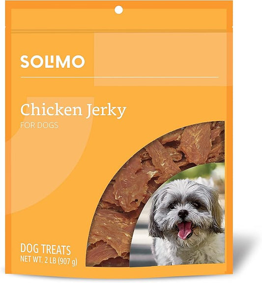Amazon Brand - Solimo Chicken Jerky Dog Treats, 2 pounds (Packaging May