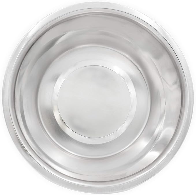 Standard Feeding Bowl for Every Pet Size, Fits into Raised Feeders, Metallic Silver, Stainless Steel, 5 Quart (STFD-5Q)