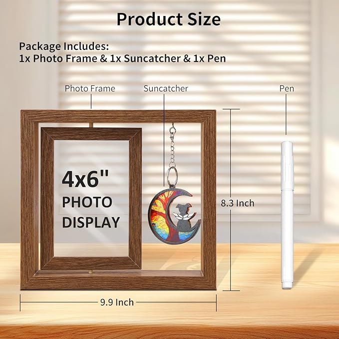 Dog Memorial Picture Frame – 4x6 Wooden Photo Frame for Pet Loss – Sympathy Remembrance Gift for Dog or Cat Lovers (Life Tree)