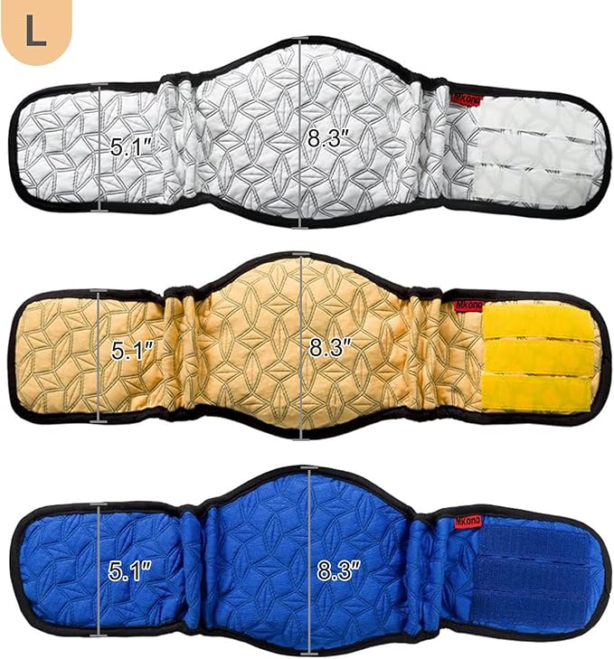 Mkono Male Dog Belly Band Wraps Washable Dog Diapers Male for Small and Medium Dogs (3 Pack), Waist 15.4 Inches to 19.7 Inches