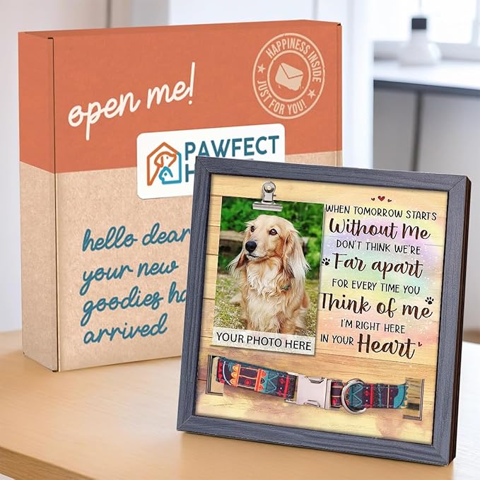 Pawfect House Dog Memorial Gifts for Loss of Dog, Memorial Picture Frame For Pet, Dogs Picture Frame, Pet Loss Gifts, Remembrance Gift, Pet Loss Sympathy Gift, Dogs Frames for Pictures Memorial