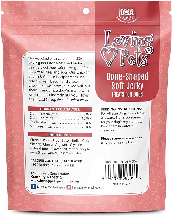 Loving Pets Soft Jerky Dog Treats – Real USA-Sourced Meat Dog Snacks for Training, Puppies & Everyday Reward – Soft, Chewy Dog Treats for Small, Medium & Large Dogs – Wheat & Corn Free