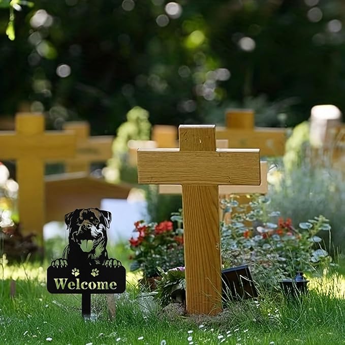 Custom Dog Grave Markers Outdoor, Personalized Pet Grave Marker Stake Dog Memorial, Outdoor Weatherproof Pet Cemetery Sign, Personalized Dog Memorial Gifts for Loss of Dog