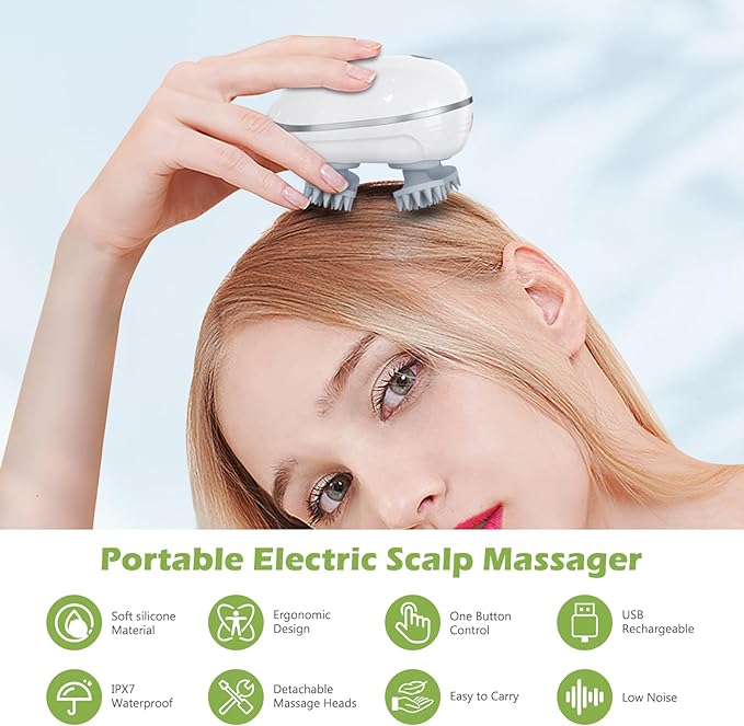 KeeKit Electric Pet Massager for Dogs & Cats, Handheld Cat Head Massager with 3 Speed Modes, Waterproof Pet Massage Tool, Head & Back Scratcher for Soothe Tension & Relieve Stress