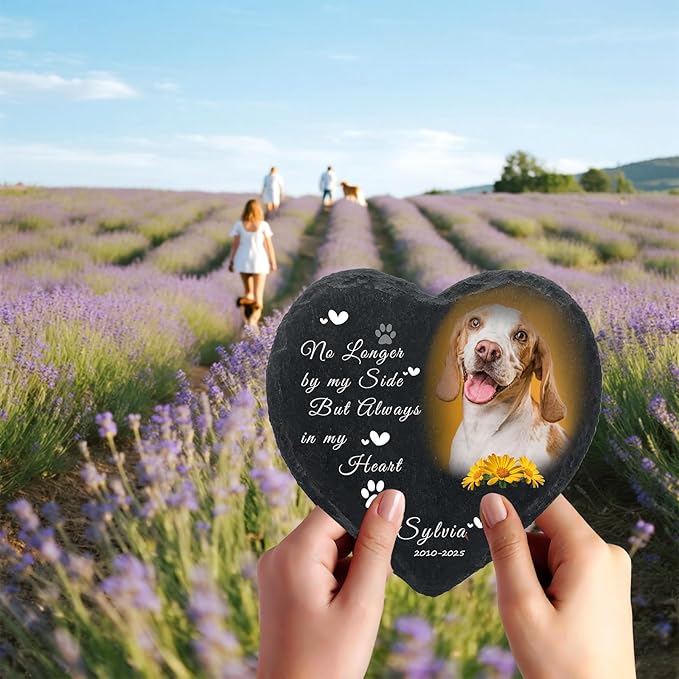 Personalized Dog Memorial Gifts for Loss of Dog, Custom Photo Pet Momorial Stone for Dogs, Cat Memorial Sympathy Gift, Dog Passing Away Gifts, Sympathy Gift for Pet Lovers (Style 7)