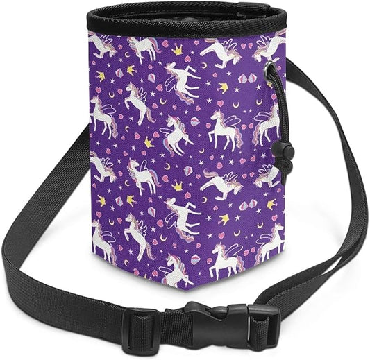 Rainbow Horse Dog Walking Bag Puppy Training Pouch, Puppy Dog Training Treat Bag Pet Training Walking & Rewarding Holder with Waistband Easy to Carry
