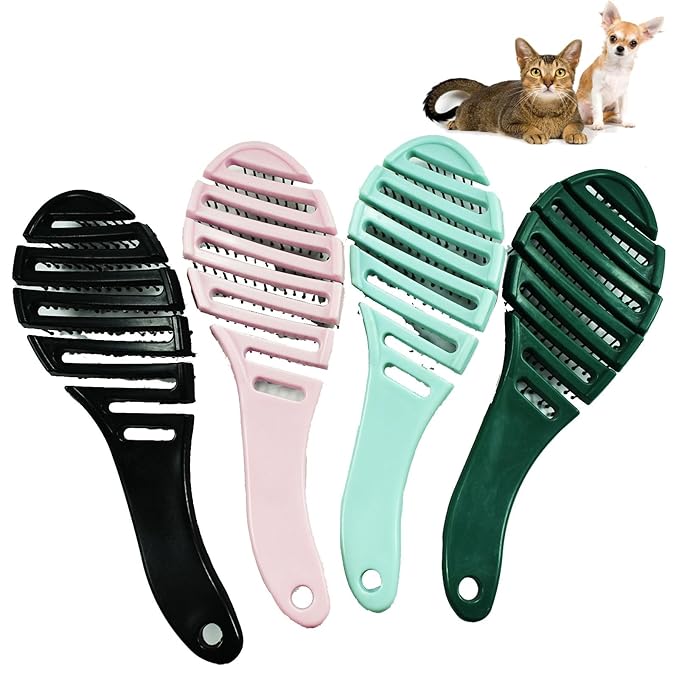 Small Dog Grooming Brush - Perfect for Shih Tzus, Yorkies, and Maltipoos - Ideal Puppy Hair Brushes for Maltese and Small Breeds (Black)