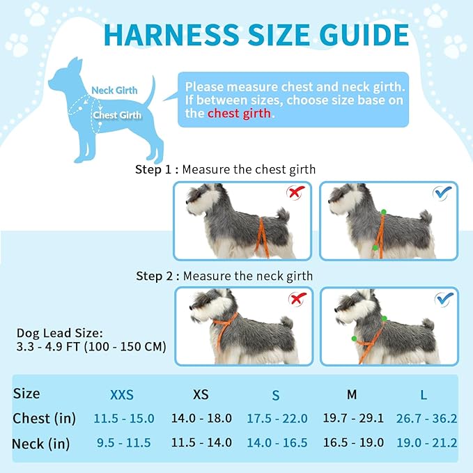 Lukovee No Pull Dog Harness and Leash Set, Soft Padded Small Dog Harness, Neck & Chest Adjustable Reflective Vest Puppy Harness with 4ft Lightweight Anti-Twist Dog Leash for Small Dogs (Purple, M)