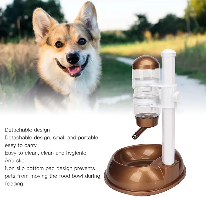Automatic Gravity Dog Water Bowl Dispenser, BPA-Free, Height Adjustable Dog Automatic Water Food Feeder Large Capacity Pet Drinking Supplies for Pets