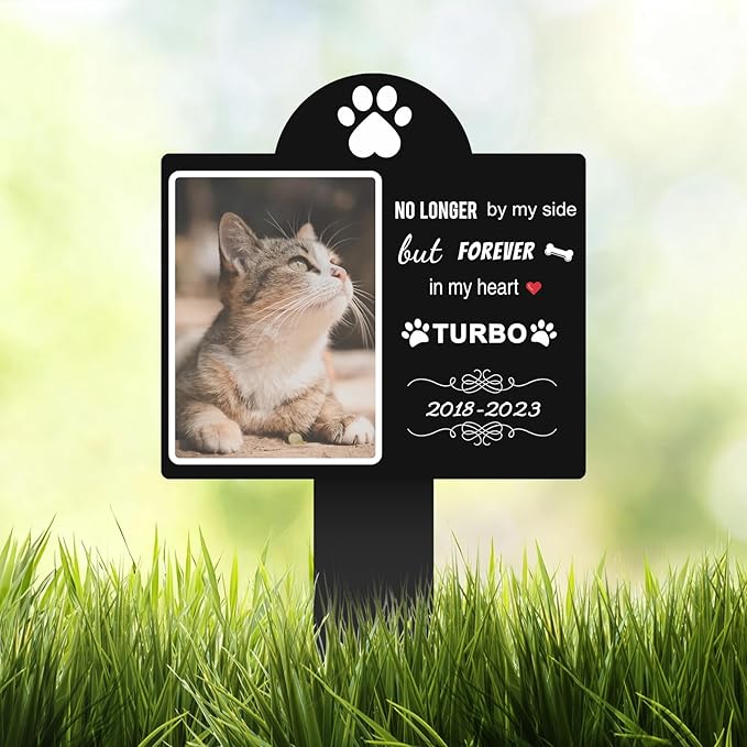 Personalized Dog Memorial Plaque – Custom Acrylic Pet Grave Marker for Outdoor Cemetery, Garden or Yard – Weatherproof Pet Loss Memorial Gift with UV Print (01)