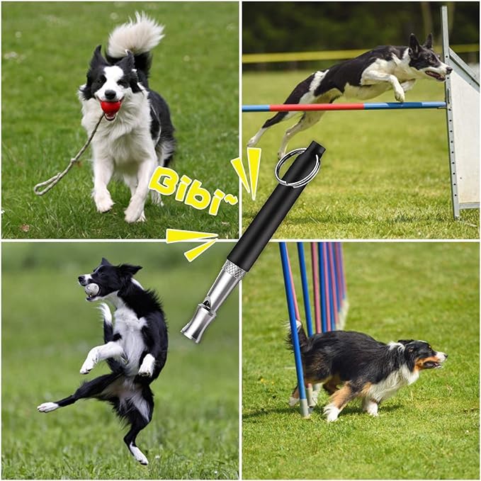 Dog Whistle - Stop Barking Neighbors Dog, Ultra-Wide Frequency Ultrasonic Silent Dog Whistle for Dog, 2 Pack Professional Recall Dog Training Whistles