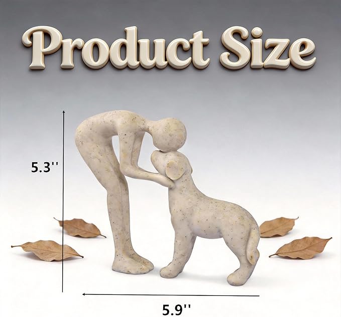 Dog Memorial Statue,Handcrafted Dog Sculpture for Home Decor, Perfect Dog Lover Gifts for Loss of Dog, Decorative Figurine for Bookshelf Living Room Office, Ideal for Pet Lovers & Bereaved Pet Owners
