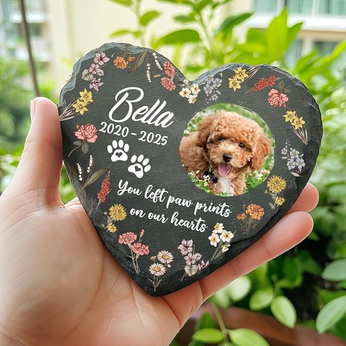 Personalized Dog Memorial Gifts for Loss of Dogs Sympathy Gift, Dog Memorial Stone, Pet Loss Gifts, Pet Memorial Stones for Dogs Cemetery Decorations for Grave, Cat Sympathy Gift, Stone 2