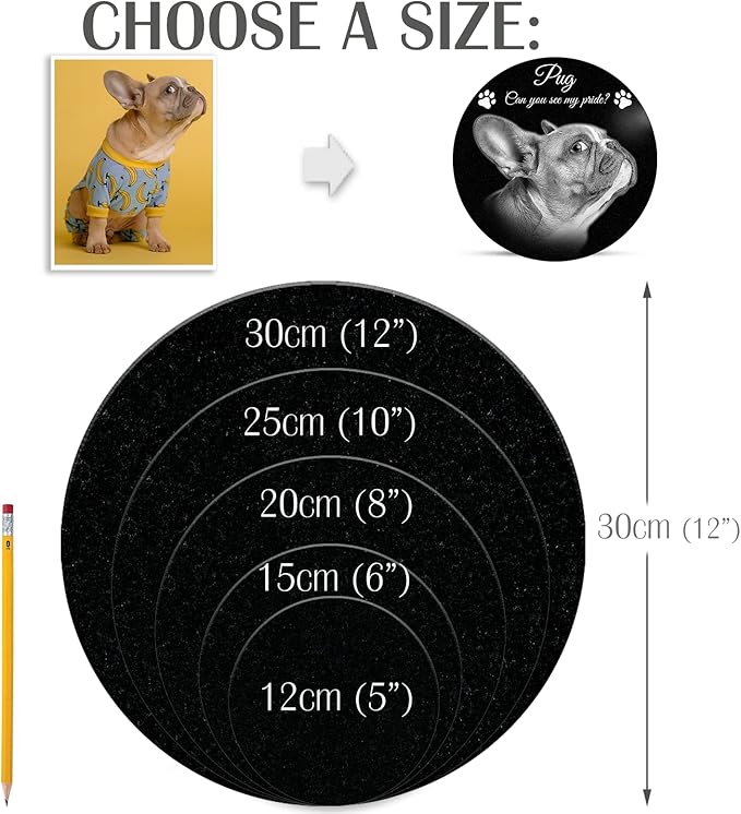 ADFSTONE Pet Memorial Stones Personalized Dog Remembrance Gifts, Customized Cat Picture Grieving Plaque, DIY Gravestone, Custom Sympathy Photo Gift, Animal Grave Markers