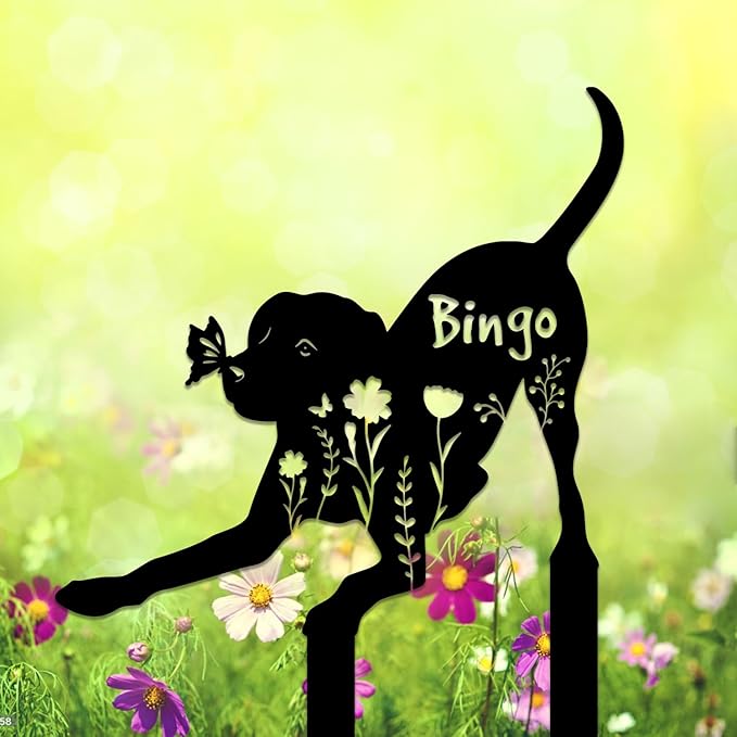 Custom Metal Pet Grave Markers Dog Memorial Plaque, Waterproof Dog Grave Markers Outdoor, Memorial Garden Decor for Loss of Beloved Pet, Personalized Sympathy Gift for Dogs