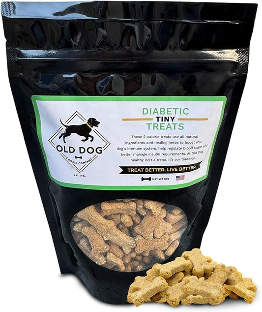 Tiny Diabetic Dog Treats | All Natural, 2 Calorie, Vet Approved Pet Snacks | Top Treat for Dogs | Healthy Chews for Large, Medium & Small Breeds | 8 oz