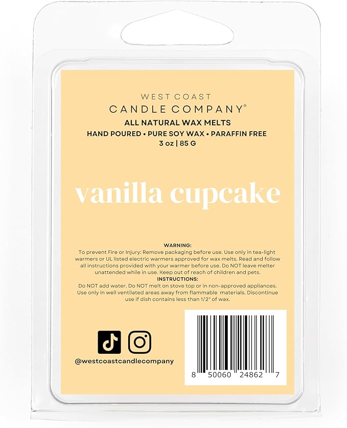 Pet Safe Wax Melts for Dogs | Non Toxic Soy Wax Melts | Natural, Paraffin-Free, Clean Burning | Odor Eliminating Wax Cubes | Vanilla Cupcake