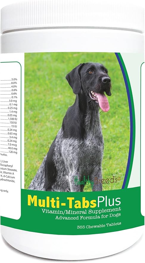 Healthy Breeds German Wirehaired Pointer Multi-Tabs Plus Chewable Tablets 365 Count