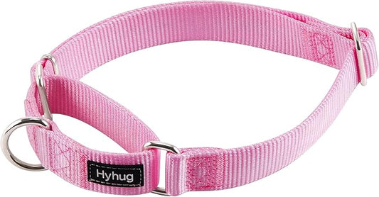 Hyhug Martingale Collar for Dogs Extra Large Pink |Escape - Proof Heavy Duty Nylon Durable No Pull, Ideal for Training & Daily Walks