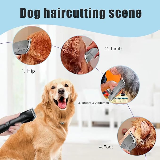 Audoc 3pcs 5FC Blades for Dog Grooming Blades Compatible with Andis,Oster A5,Wahl km10 Dog Clippers,Size-#5FC, 1/4-Inch Cut Length (6.3mm) (3pcs #5FC (6.3mm))