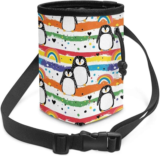 Penguin Dog Walking Bag Weather-Proof Dog Treat Pouch Best Hiking Toys Pack Dog Treat Carrier Holder Behavior Aids for Puppy Travel or Outdoor Use