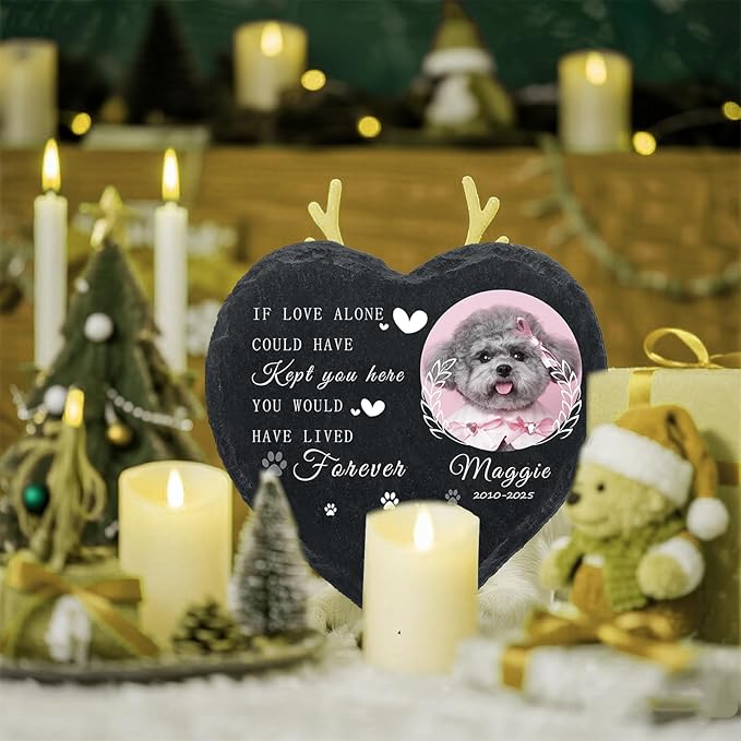 Personalized Dog Memorial Gifts for Loss of Dog, Custom Photo Pet Momorial Stone for Dogs, Cat Memorial Sympathy Gift, Dog Passing Away Gifts, Sympathy Gift for Pet Lovers (Style 12)